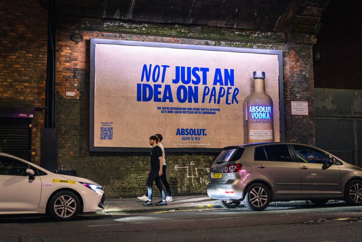 Absolut Paper Bottle billboard