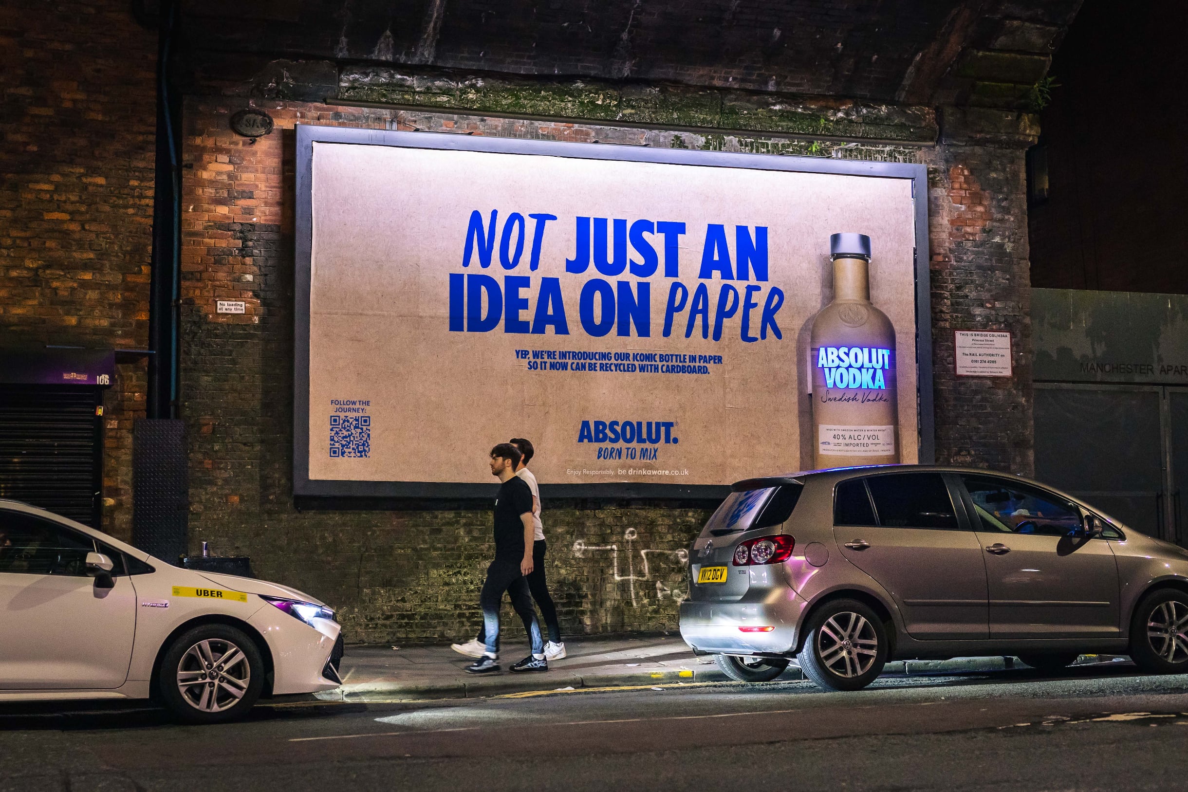 Absolut Paper Bottle billboard