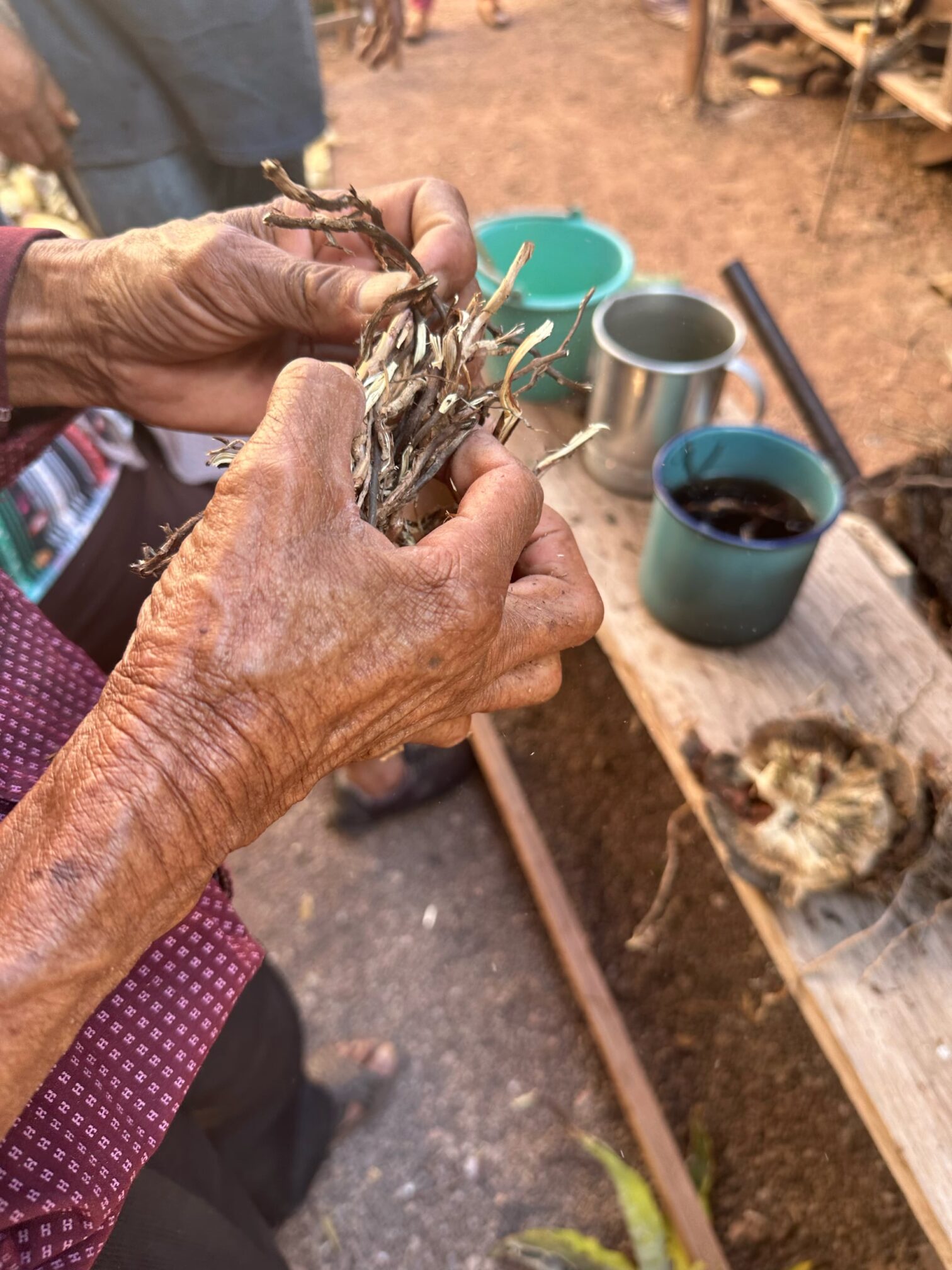 Image of people building kitchens and patios using mezcal by-products