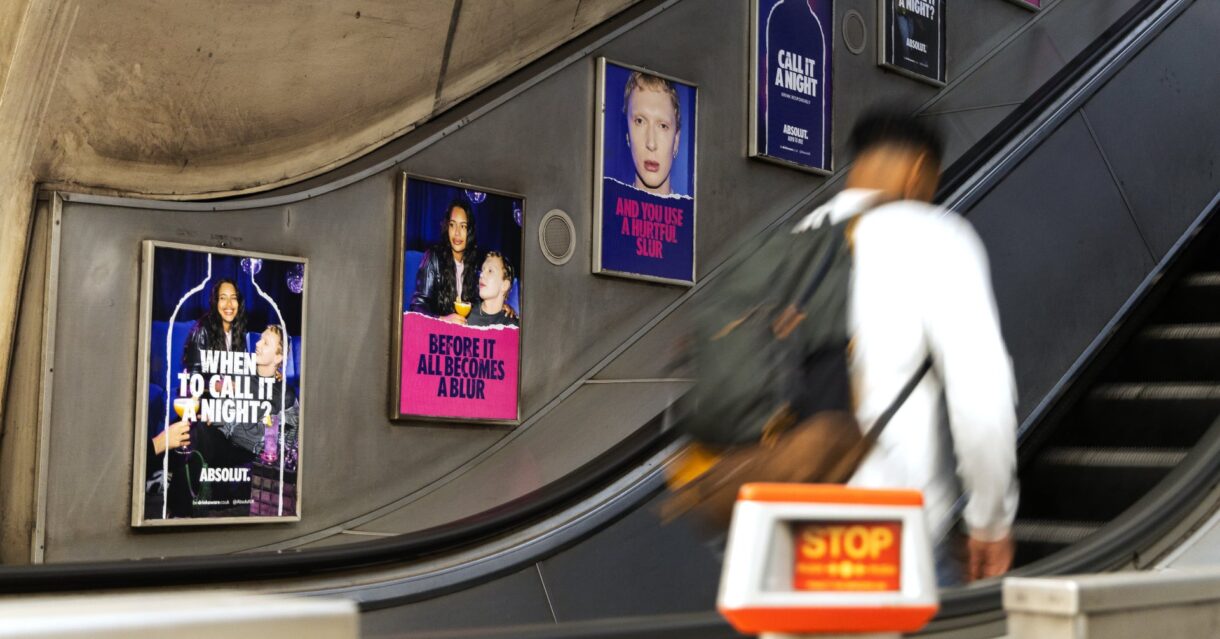 Call it a night campaign for Absolut Vodka in the subway in London