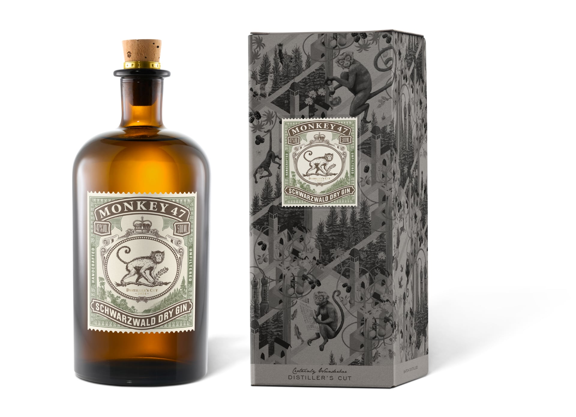 Image of Monkey 47 bottle and case