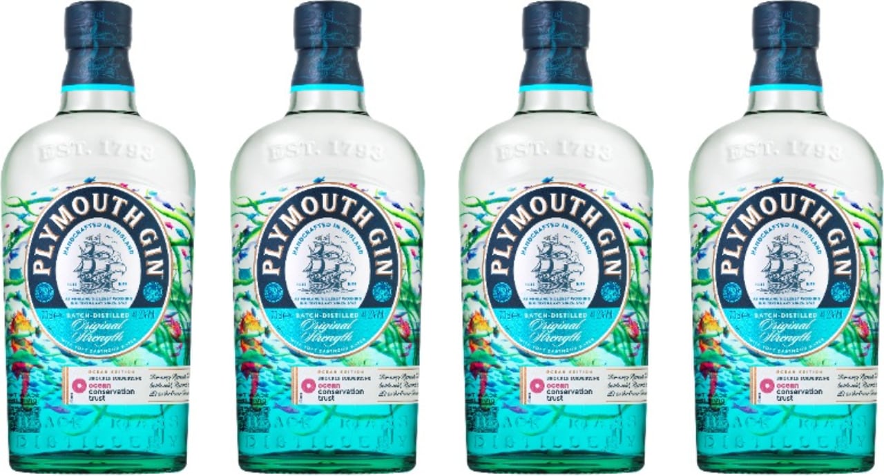 Plymouth gin bottles