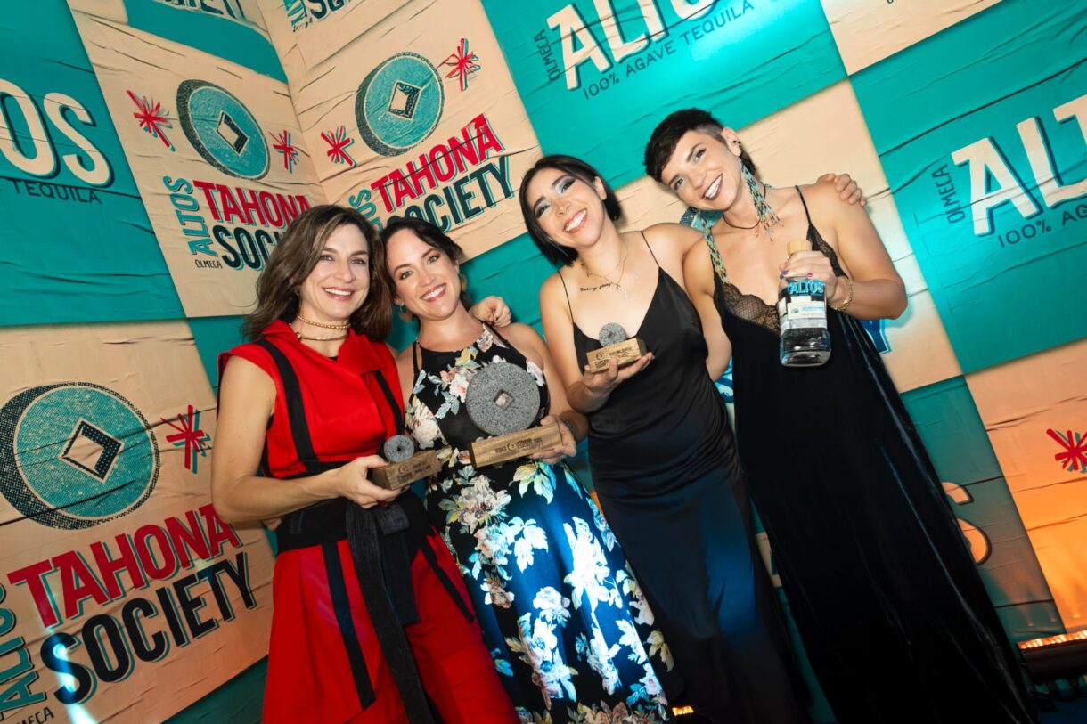 The 2025 Tahona Society Competition winners: Christina Botero (Columbia), Christina Mercado (US), Lucia Ixchel (Mexico), and Audrey Hands (Mexico)