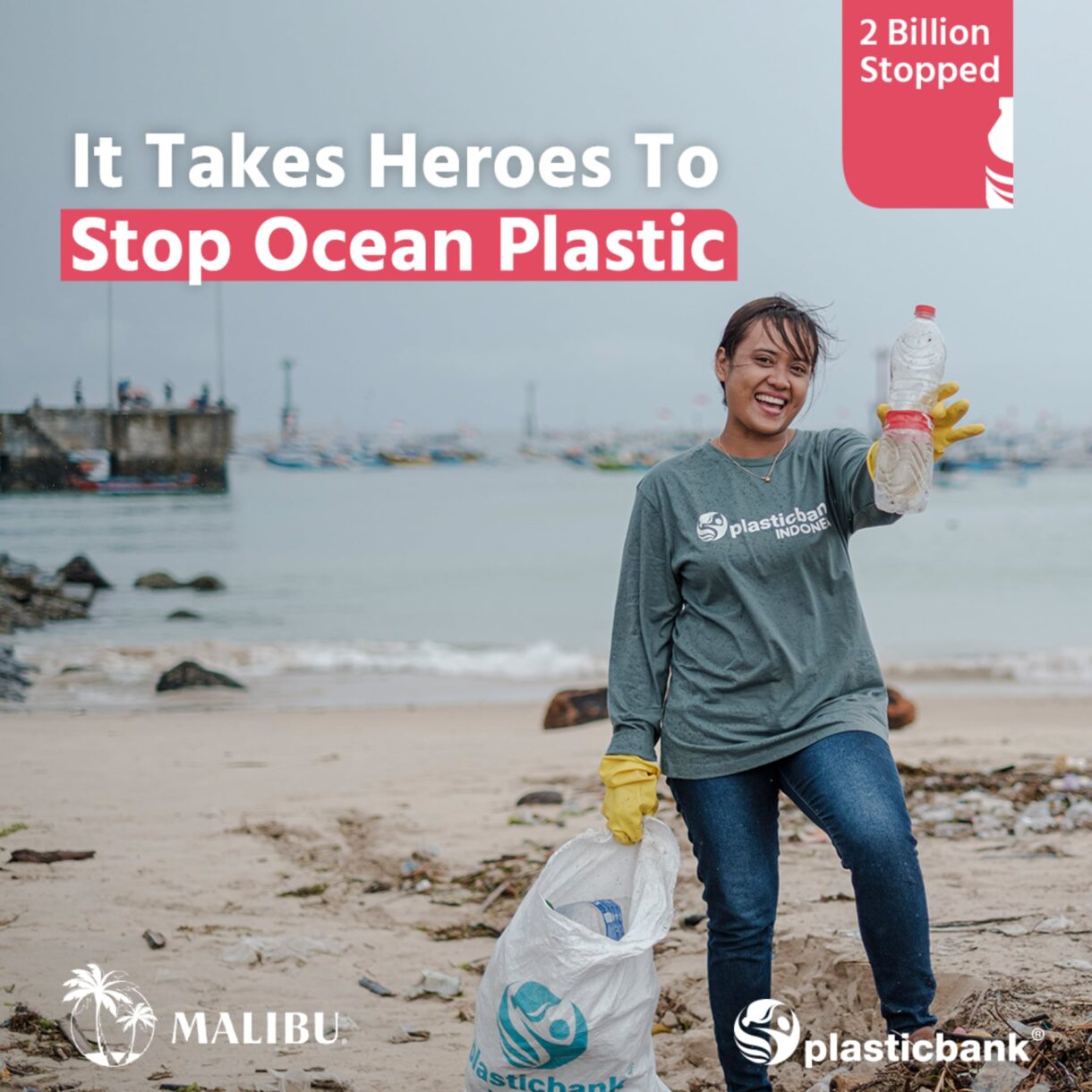 Woman working for Plastic Bank